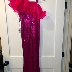 Marc Defang style 5026 one shoulder jumpsuit NWT